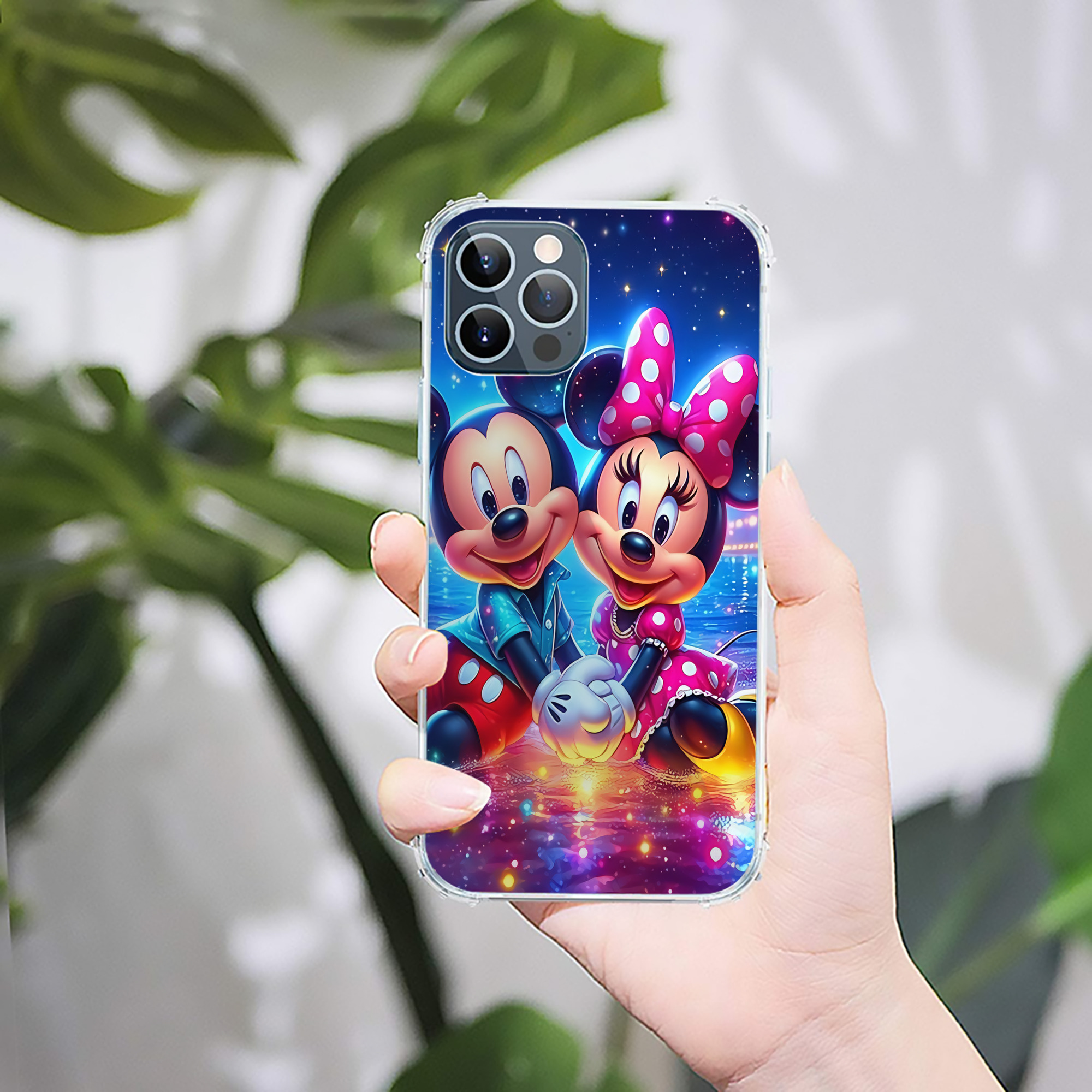 （画像用） ミッキーマウス Mickey Mouse 【iPhone 12シリーズ対応】透明スマホケース（クリアソフトケース）